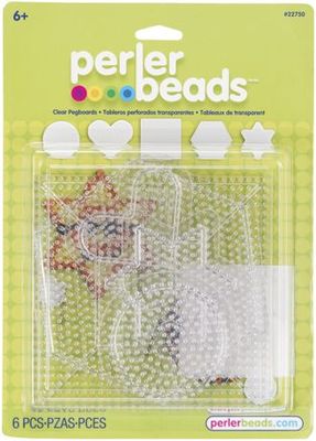 Perler Clear Pegboards Assorted Shapes 5pc