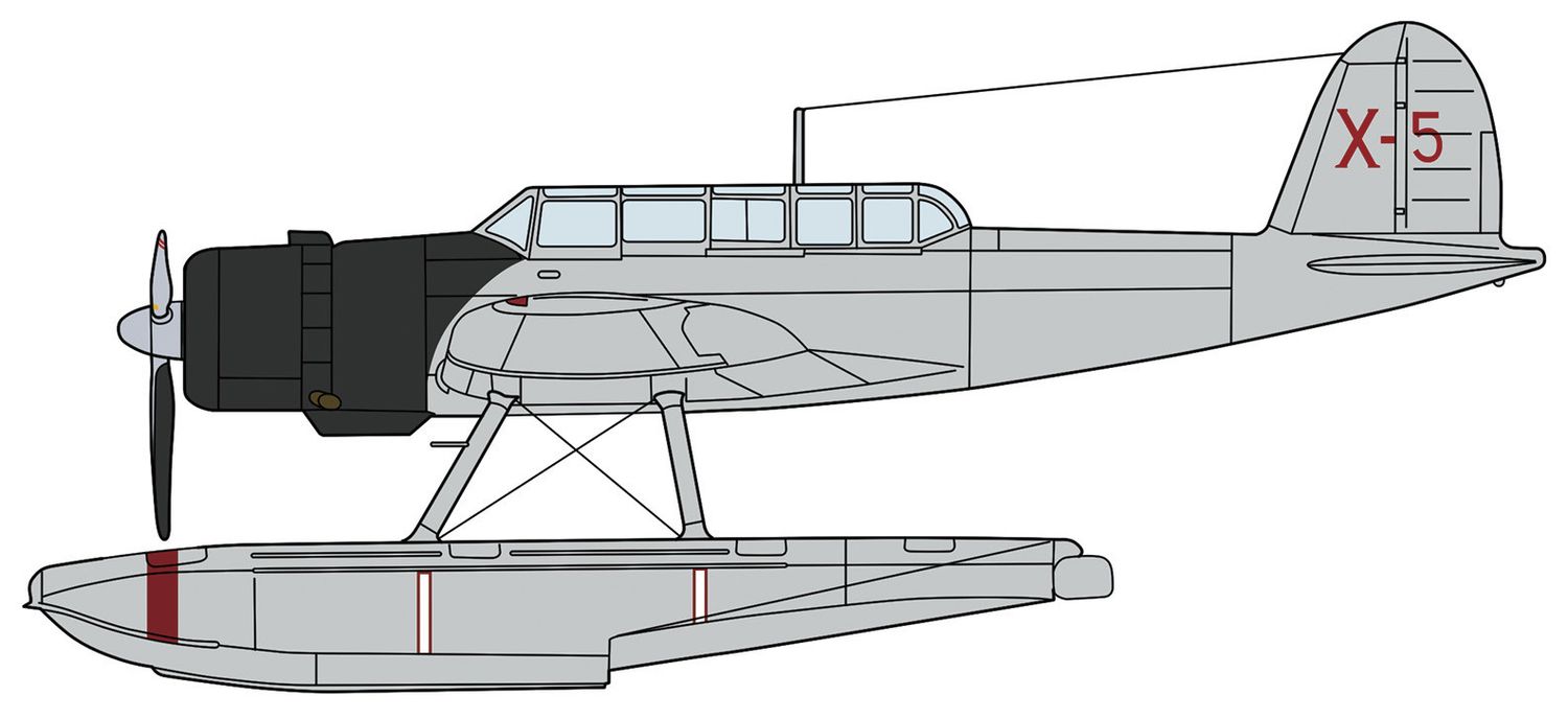 Hasegawa 1/72  Aichi E13A1 Type Zero Jake Model 11 Kimikawamaru with Catapult
