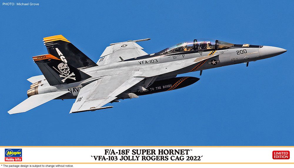Hasegawa 1/72 F/A-18F Super Hornet VFA-103 Jolly Rogers CAG 2022