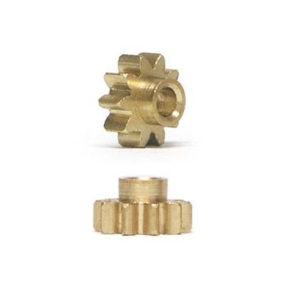 NSR Slot Cars 6911A 11T 6.45mm Extralight Brass Sidewinder Pinions 2pc