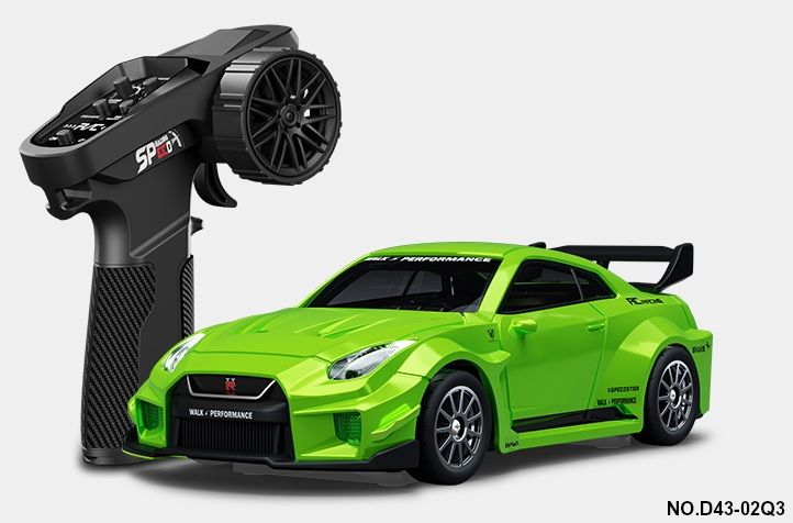 RC Pro 1/43 R/C Alloy Drift Car GTR Green
