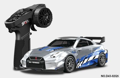 RC Pro 1/43 R/C Alloy Drift Car GTR Silver/Blue