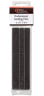 Alpha Abrasives 0.75x6.5in 100/180 Grit Coarse Hobby File 12pc