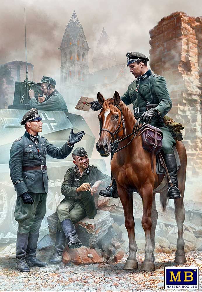 Masterbox Models 1/35 German Military Men WWII Urgent Dispatch