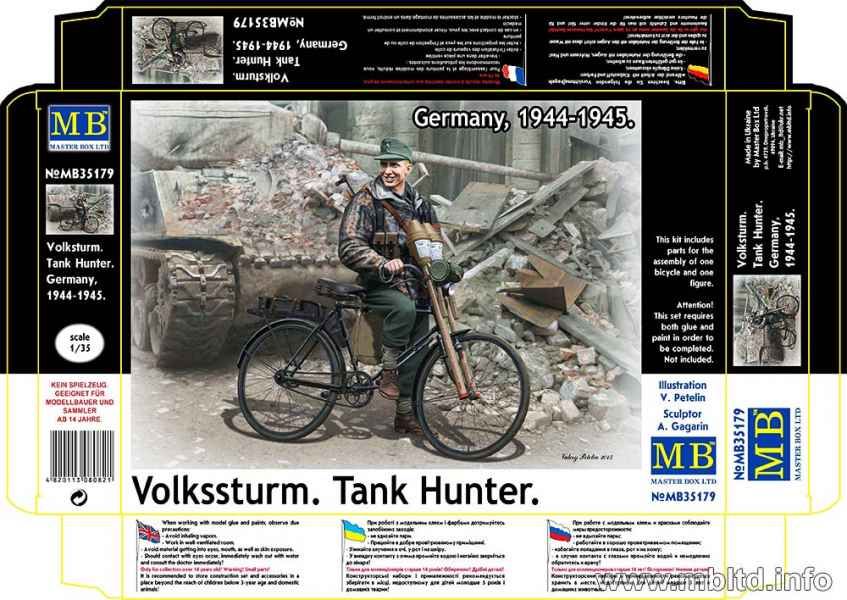 Masterbox Models 1/35 1944-1945 Germany Volkssturm Tank Hunter