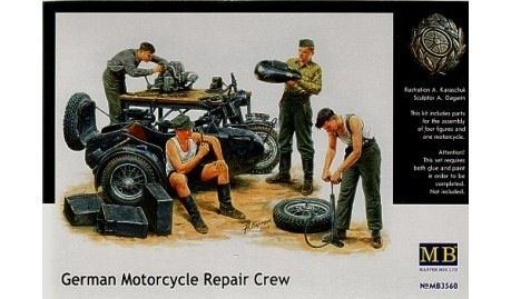 Masterbox Models 1/35 German Motorcycle Repair Crew