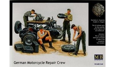 Masterbox Models 1/35 German Motorcycle Repair Crew