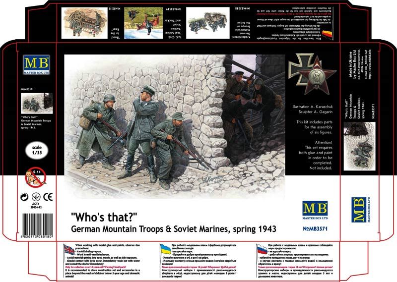 Masterbox Models 1/35 Spring 1943 Whos That? German Mountain Tropps and Soviet Marines