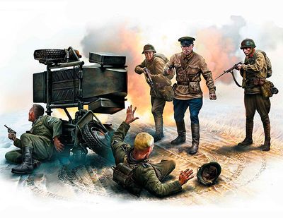 Masterbox Models 1/35 Summer 1941 Accident Soviet and German Military Men