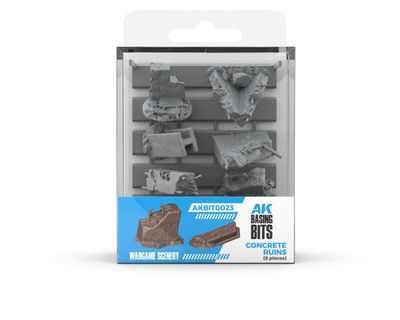 AK Interactive Concrete Ruins Basing Bits 8pc