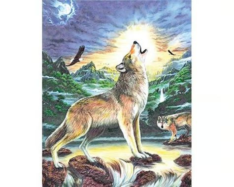 Royal Brush Pencil By Numbers Wolves by Stream