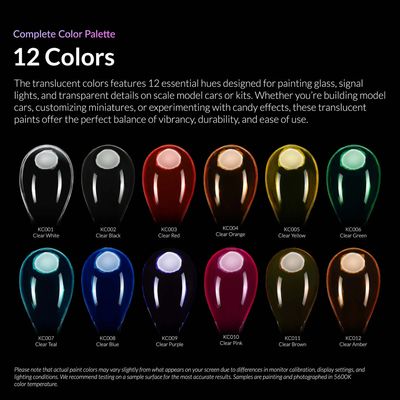 Gaahleri 12 Clear Colors Set 1