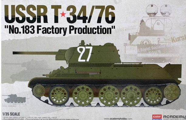 Academy Models 1/35 USSR T-34/76 No.183 Factory Production