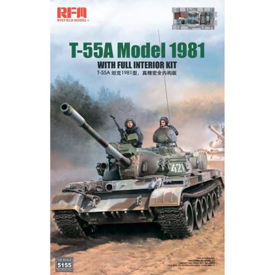 Rye Field Model 1/35 T-55A Medium Tank Mod. 1981 with Workable Tracks