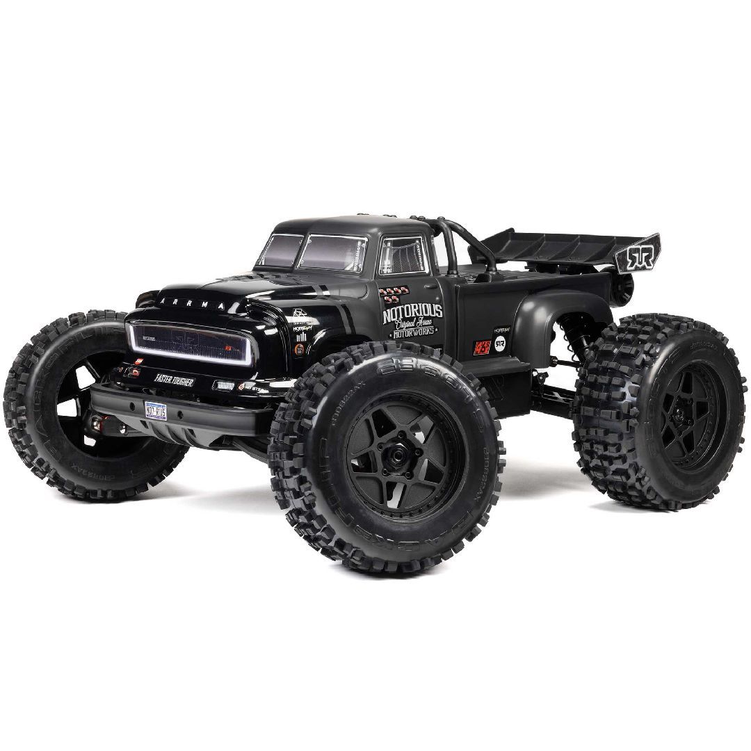Arrma 1/8 NOTORIOUS BL-6S 4x4 Stunt Truck RTR Black