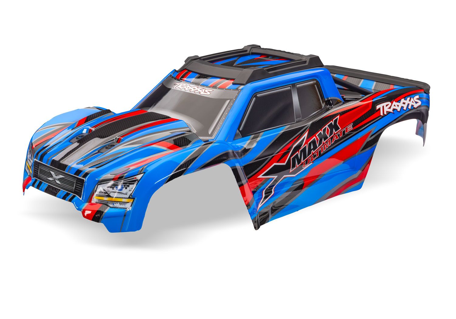 Traxxas X-Maxx Ultimate Painted Body Blue with Decals Applied
