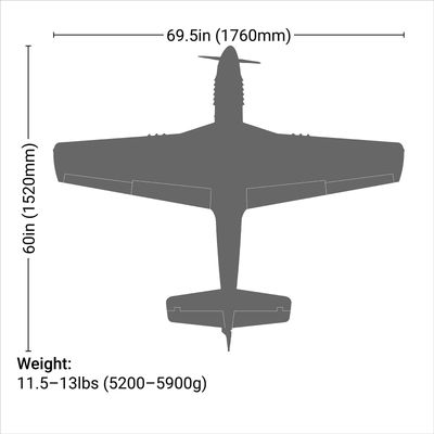 Hangar 9 P-51D Mustang 20cc ARF Version