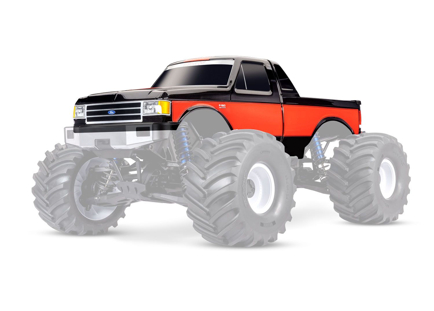 Traxxas Ford F-150 Painted Truck Body Black with Decals Applied