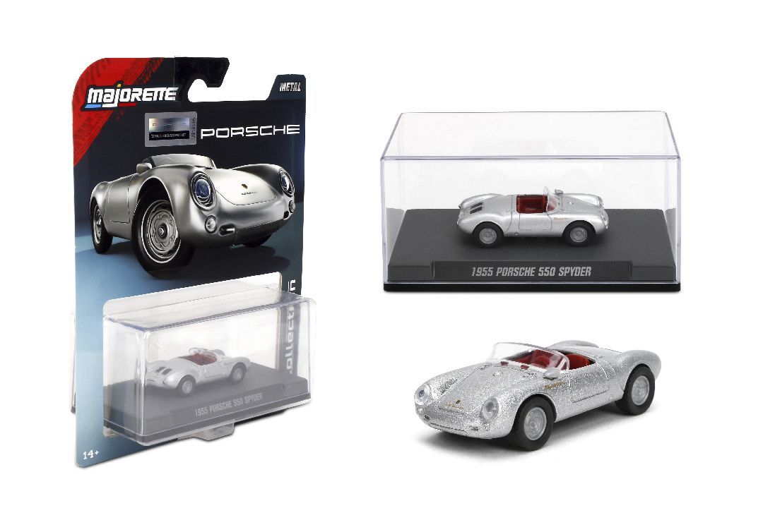 Jada Toys 1/64 Majorettte Collection Wave 2 1955 Porsche 550 Spyder