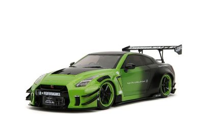 Jada Toys 1/18 Pink Slips Nissan GT-R R35 Liberty Walk Green