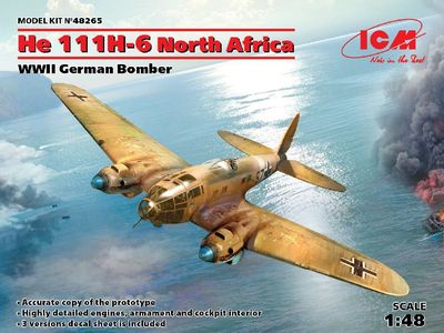 ICM Models 1/48 WWII German Bomber He 111H-6 North Africa