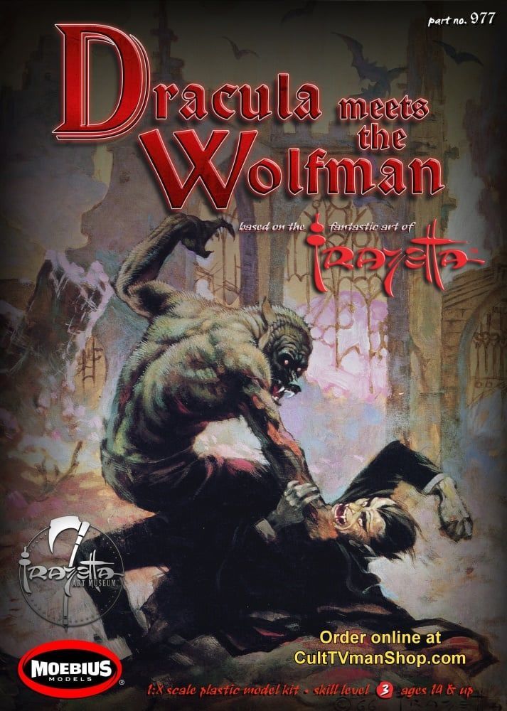 Moebius Models 1/8 Dracula Meets the Wolfman Frazetta