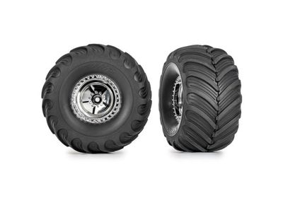 Traxxas TRX-4MT Assembled Terra Grove 3x1in Tires on 1.2in Chrome Wheels 2pc