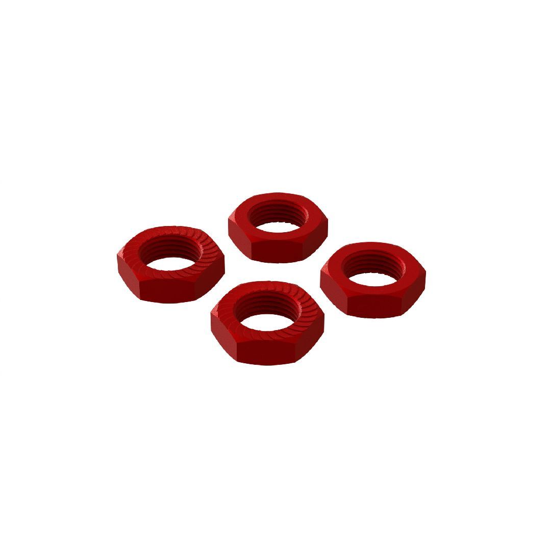 Arrma AR310906 17mm Aluminum Wheel Nut Red 4pc