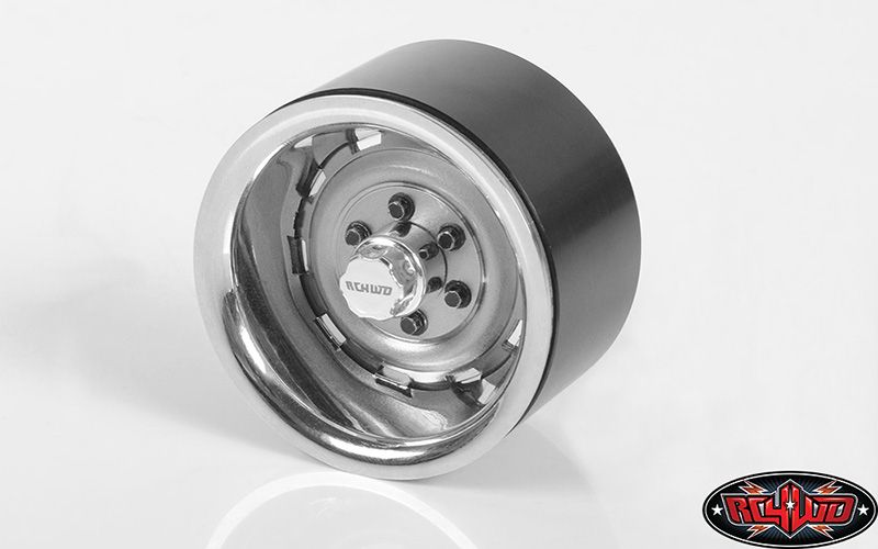 RC 4WD 1.9in Rally Beadlock Wheels Silver 4pc