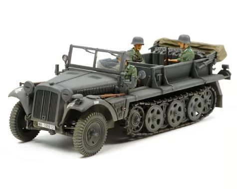 Tamiya 1/35 German 1T Half-Track Sd.Kfz 10 Military Vehicle with Figures