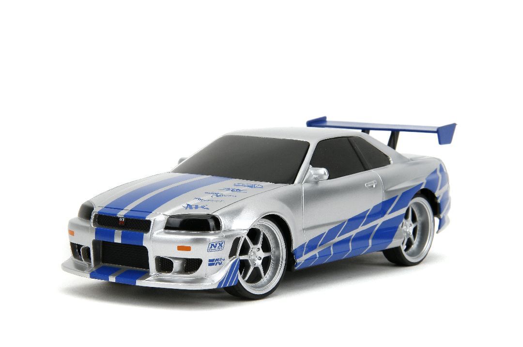 Jada Toys 1/24 Fast and Furious Brians Nissan Skyline GT-R R34 RC Car