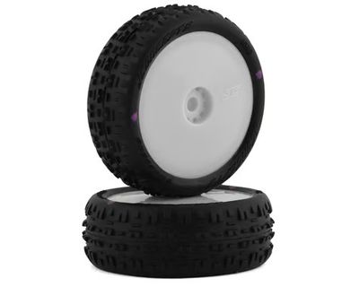 JConcepts Mini-B Swagger Pre-Mounted Front Pink Compound Tires White 2pc