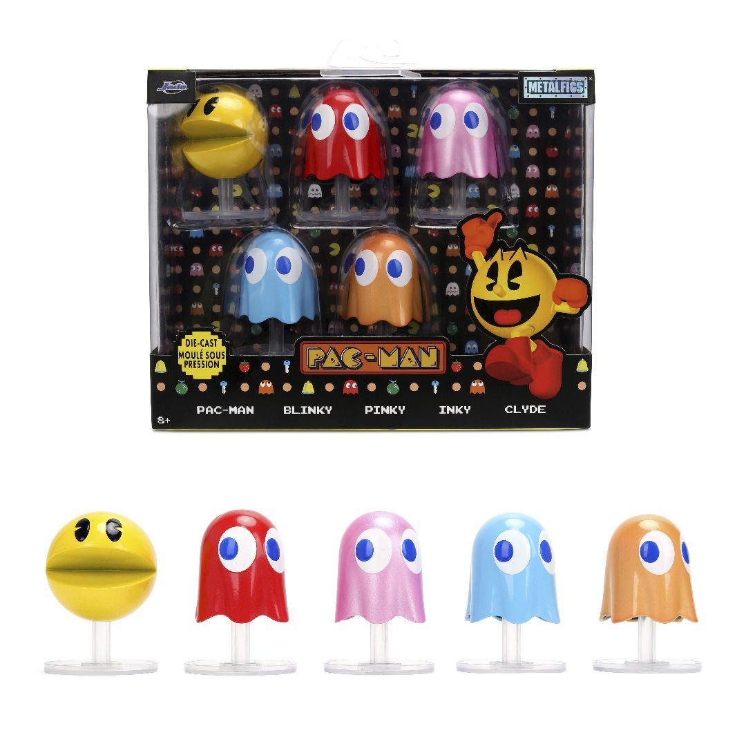 Jada Toys 2.5in Metalfigs PAC-MAN 5 Pack Figure