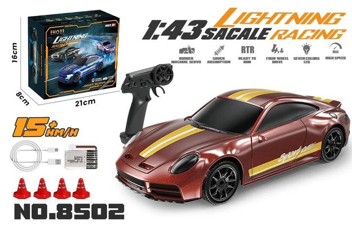 RC Pro 1/43 RC Drift Car Porsche 911 Red