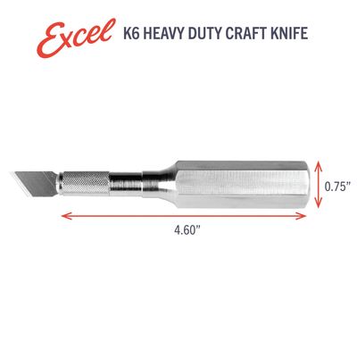 Excel Hobby Blade K6 Heavy Duty Aluminum Craft Knife