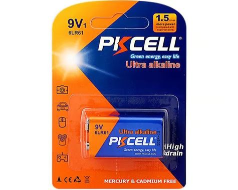 PKCell Ultra Alkaline 9V Battery Box