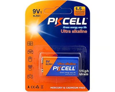 PKCell Ultra Alkaline 9V Battery Box