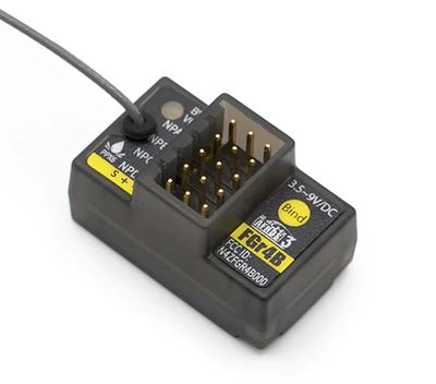 Flysky FGR4B 2.4Ghz 4 Channel Receiver Lay Down with External Antenna