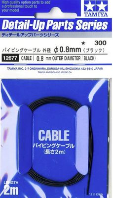 Tamiya 0.8mm OD Cable Black