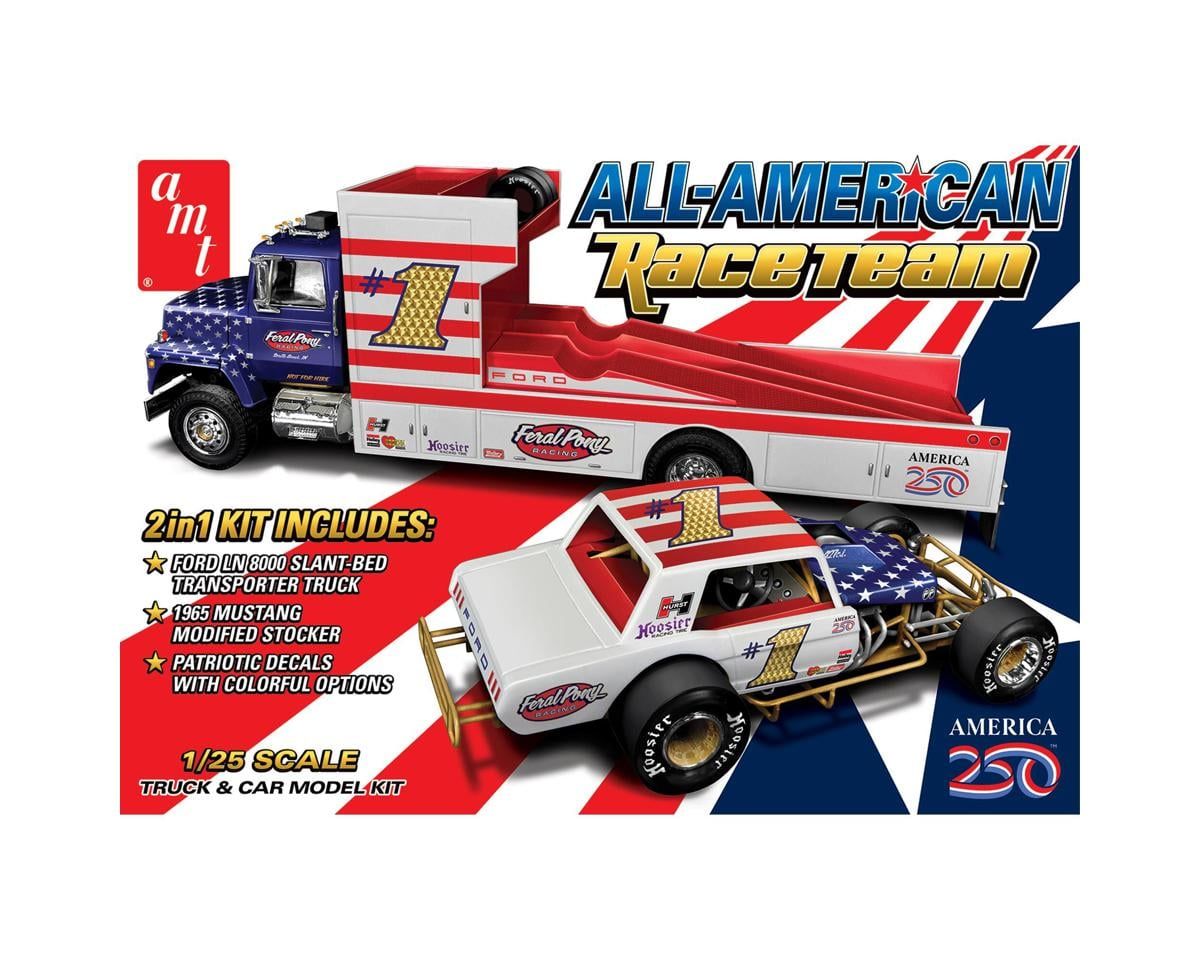 AMT\ERTL 1/25 Ford LN 8000 Transporter and 1965 Mustang Modified 2 Pack Kit