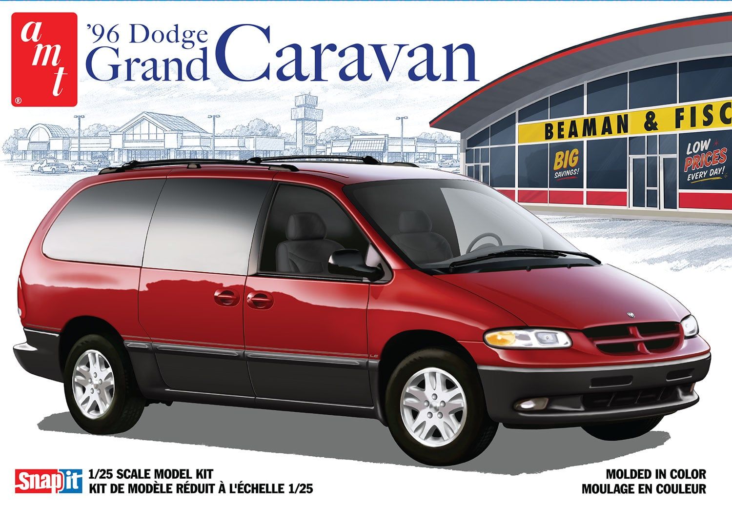 AMT\ERTL 1/25 1996 Dodge Grand Caravan SNAP Kit