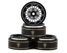 Treal Hobby Type D 1.0in Brass Beadlock Crawler 40g Wheels Black/Gold 4pc