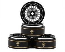 Treal Hobby Type D 1.0in Brass Beadlock Crawler 40g Wheels Black/Gold 4pc