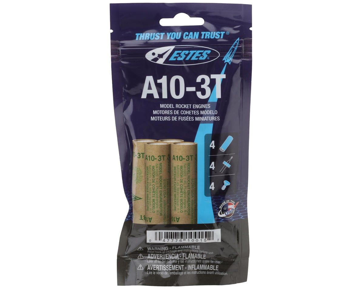 Estes Rockets A10-3T Model Rocket Mini Engine 4pc