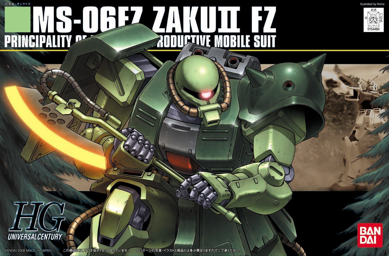Bandai 1/144 HGUC No 87 Gundam MS-06FZ Zaku II Kai