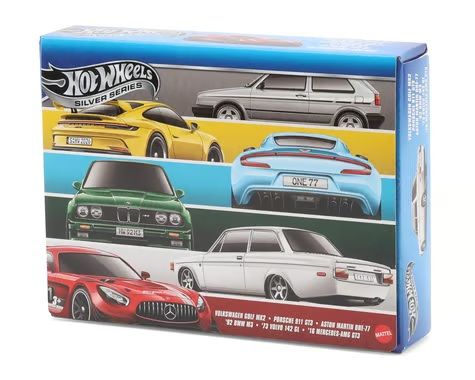 Mattel Hot Wheels Silver Series Euro Style 1/64 Vehicles Assortment Multi-pack Box 6pc