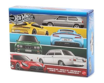 Mattel Hot Wheels Silver Series Euro Style 1/64 Vehicles Assortment Multi-pack Box 6pc