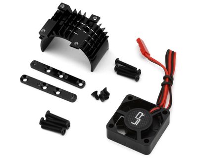 Yeah Racing 540/550 Motor Aluminum Heat Sink with 30mm High Speed Tornado Fan Black