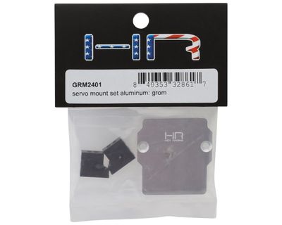 Hot Racing Arrma Grom Aluminum Servo Plate Silver with Servo Mounts