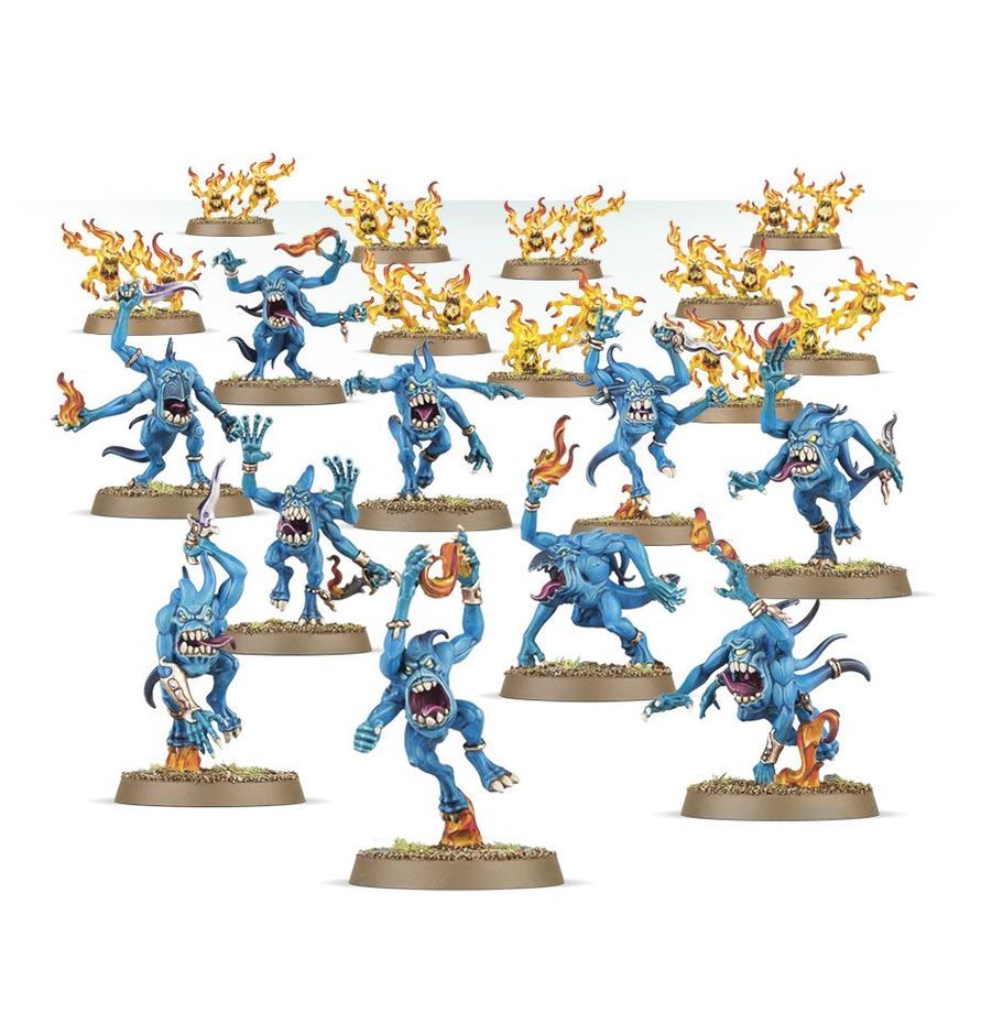Warhammer Age of Sigmar Daemons of Tzeentch Blue Horrors and Brimstone Horrors